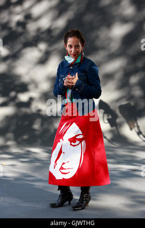 Edinburgh, Royaume-Uni. Août 18, 2016. Edinburgh International Book Festival 6e jour. Edinburgh International Book Festival a lieu à Charlotte Square Gardens. Édimbourg. Bidisha imagée. Credit : Pako Mera/Alamy Live News Banque D'Images