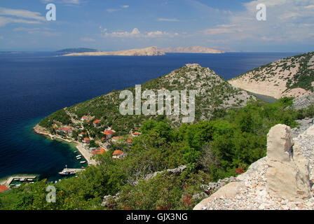 Mer Adriatique Croatie place Banque D'Images