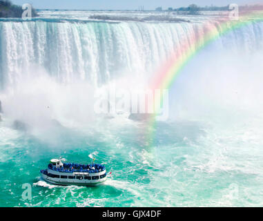 Arc-en-ciel cascade Falls Banque D'Images