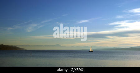 La voile sur le lac de Starnberg Banque D'Images