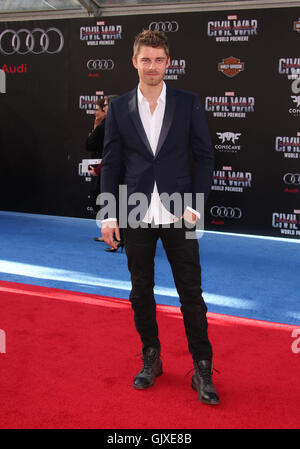 Audi célèbre la première mondiale de 'Captain America : Guerre Civile' Avec : Luke Mitchell Où : Hollywood, California, United States Quand : 12 Avr 2016 Banque D'Images