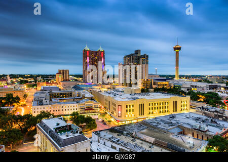 San Antonio, Texas, USA sur le centre-ville. Banque D'Images