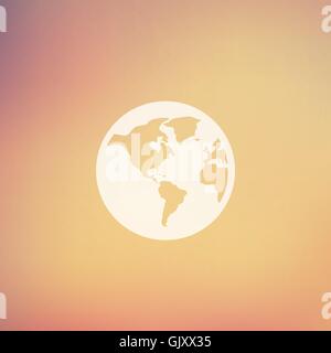 Dans l'icône Globe style plat Illustration de Vecteur