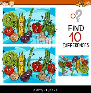 Trouver les différences jeu Kartunov Illustration de Vecteur