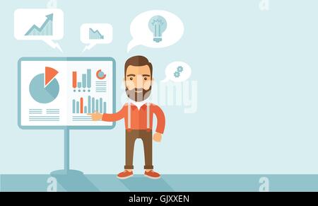 Dans l'homme profession manager Illustration de Vecteur