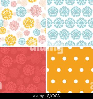 Résumé vecteur cercles décoratifs étoiles Jeu de quatre Marching Re Illustration de Vecteur