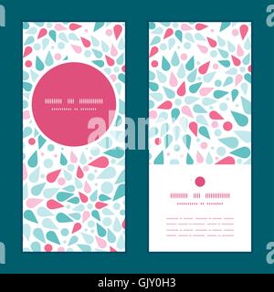 Abstract Vector gouttes colorées ronde vertical frame pattern set cartes de voeux d'invitation Illustration de Vecteur