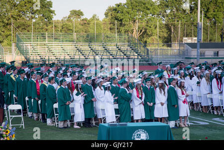 Les étudiants d'une école secondaire dans la région de Franklin Lakes, New Jersey Banque D'Images