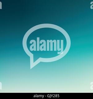 Bulles de texte dans l'icône de style plat Illustration de Vecteur