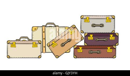 Croquis des valises Illustration de Vecteur