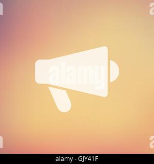 Mégaphone, icône de style haut-parleur dans la télévision Illustration de Vecteur