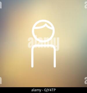 L'icône de la ligne mince mâle Illustration de Vecteur