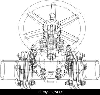 Distributeur industriel. Le rendu 3D de vecteur Illustration de Vecteur