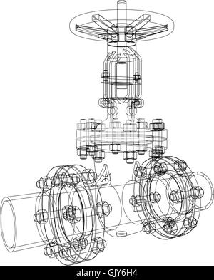 Distributeur industriel. Le rendu 3D de vecteur Illustration de Vecteur