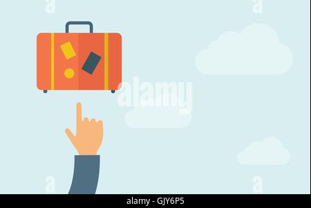 Main pointant à l'assurance Illustration de Vecteur