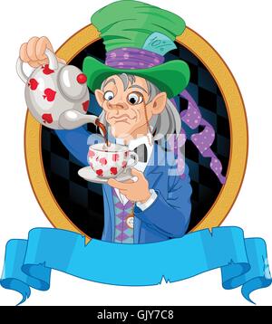 Conception Mad Hatter Illustration de Vecteur