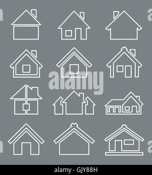 L'icône Contour house Illustration de Vecteur