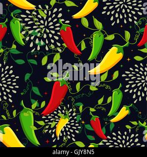 Chili mexicain motif transparent Illustration de Vecteur