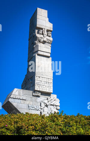 Westerplatte. Ce monument commémore la première bataille de la Seconde Guerre mondiale et la guerre de défense polonaise Banque D'Images