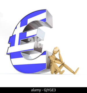 Personne Grèce euro Banque D'Images
