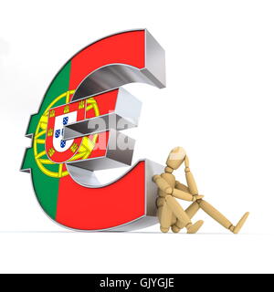 Personne drapeau euro Banque D'Images