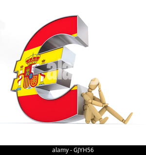 drapeau Espagne euro Banque D'Images