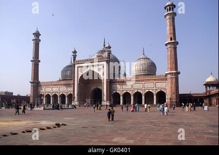 Jama Masjid (mosquée du vendredi) à Delhi Banque D'Images