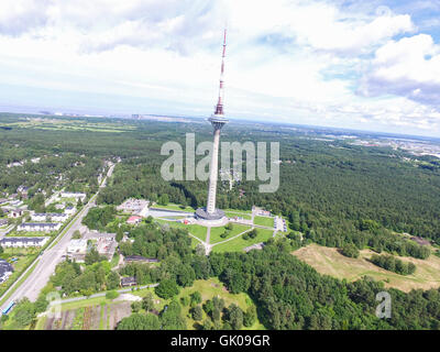 Vue aérienne sur un pylône radio à Tallinn, Estonie Banque D'Images