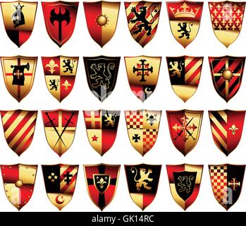 ensemble médiéval Illustration de Vecteur