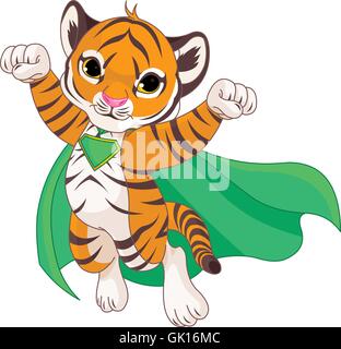 Super tigre Illustration de Vecteur