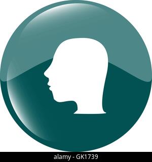 Icône Bouton tête idée Illustration de Vecteur