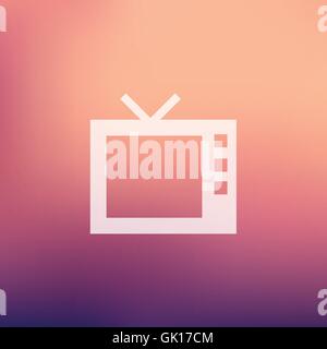Télévision Télévision rétro en icône de style Illustration de Vecteur