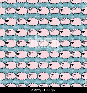 Modèle transparent avec des moutons Illustration de Vecteur