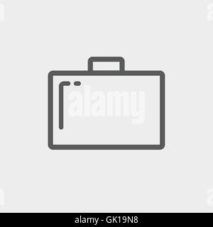 L'icône de la ligne mince valise Illustration de Vecteur