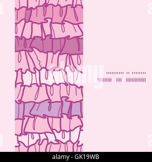Bandes de tissu rose vecteur Ruffle cadre vertical Seamless Patter Illustration de Vecteur