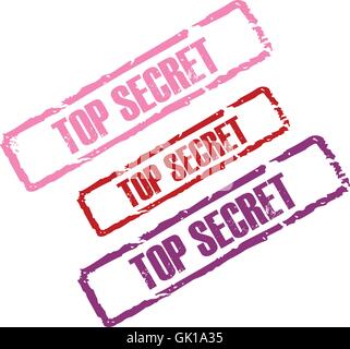 Timbres Top secret Illustration de Vecteur