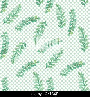 Peint à l'Aquarelle transparente floral pattern. Illustration de Vecteur