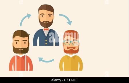 La communication d'entreprise Illustration de Vecteur