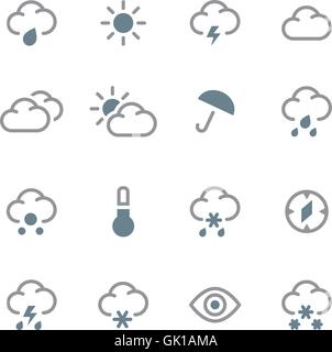 Météo icons set. Illustration de Vecteur