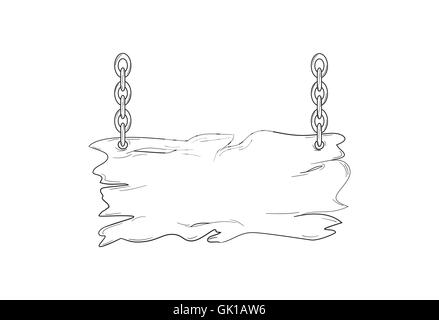 Bureau en bois Illustration de Vecteur