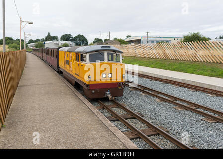 La bure Valley Railway locomotive diesel. La ligne est un chemin de fer à voie étroite reliant Aylsham et Wroxham, Norfolk Banque D'Images