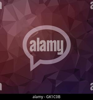 Bulles de texte dans l'icône de style plat Illustration de Vecteur
