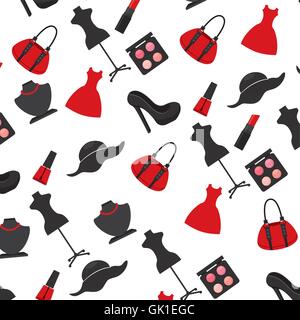 Accessoires de mode féminine isolée Illustration de Vecteur