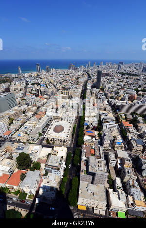 Vue aérienne de Tel-Aviv. Banque D'Images