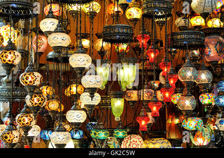 La Turquie lampes bazaar Banque D'Images