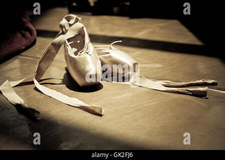 Chaussons chaussures de ballet Banque D'Images