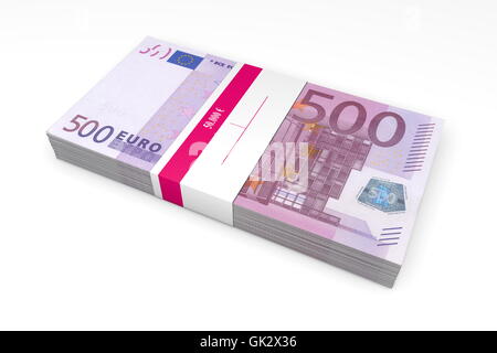 Pile euro note Banque D'Images