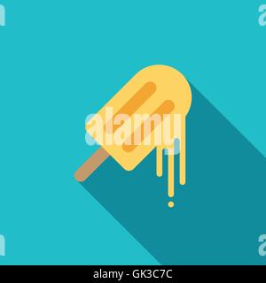 La fonte des glaces design plat icône illustration vectorielles Illustration de Vecteur