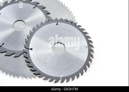 Les lames de scie isolée Banque D'Images