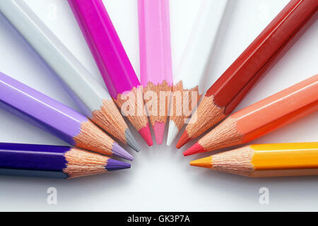 Des crayons de couleur - couleurs - crayon - Banque D'Images